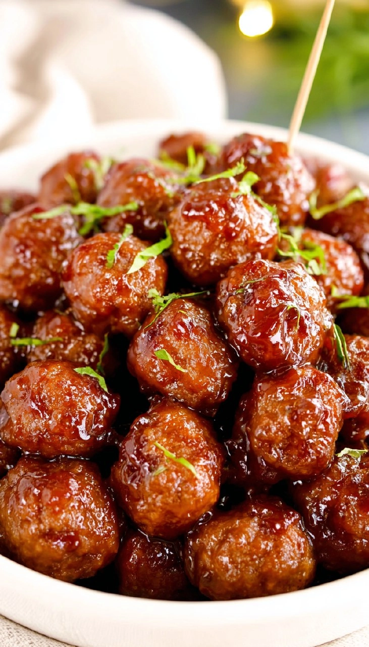 Crockpot Grape Jelly Meatballs