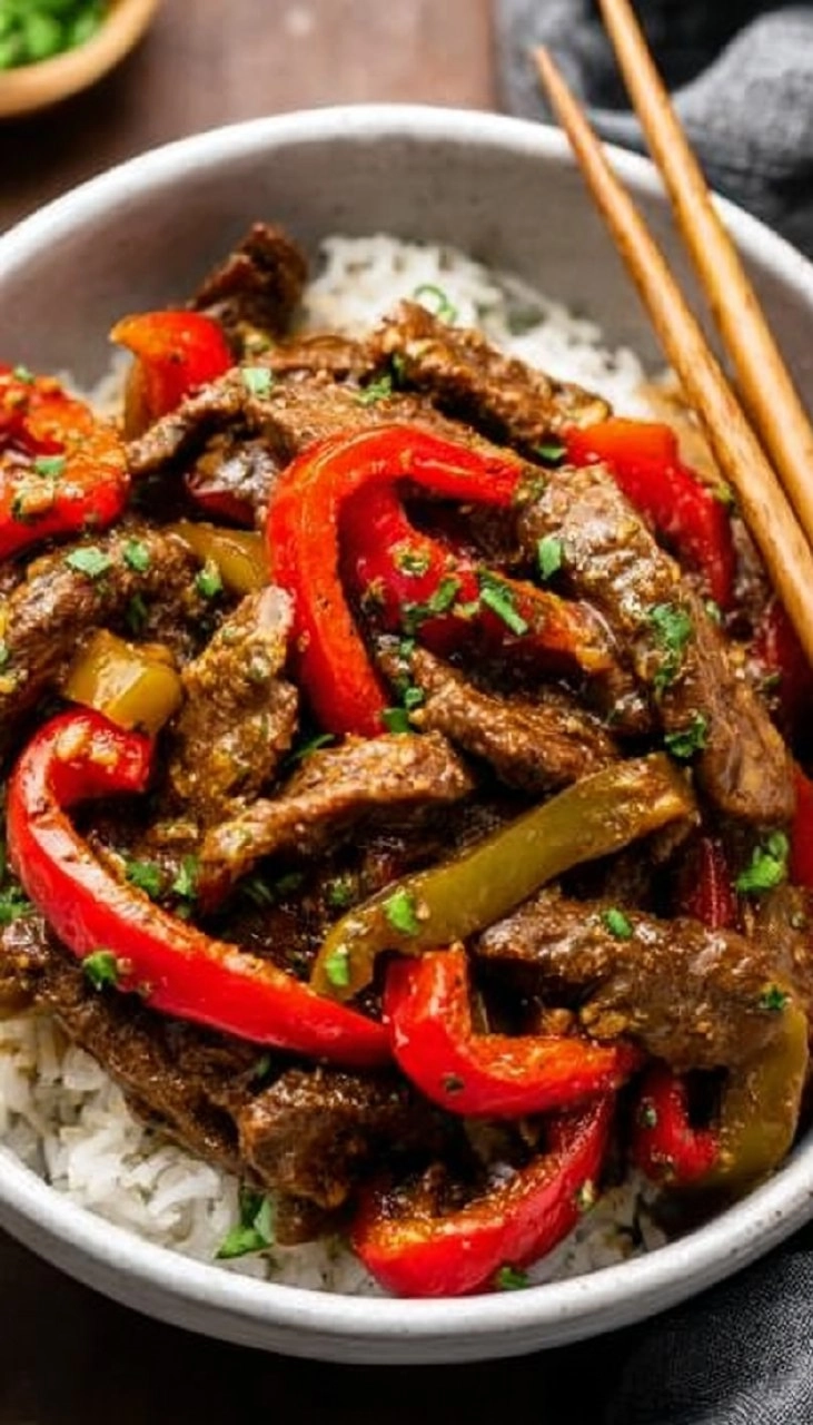 Crockpot Pepper Steak