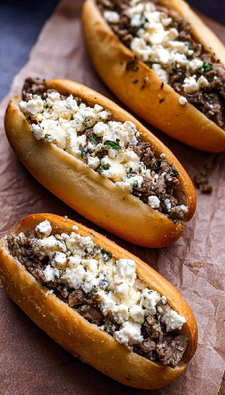 Greek Feta and Melty Gouda Cheesesteak