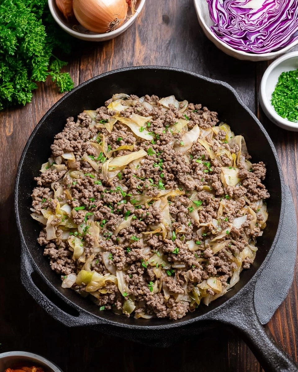 Ground Beef and Cabbage Skillet