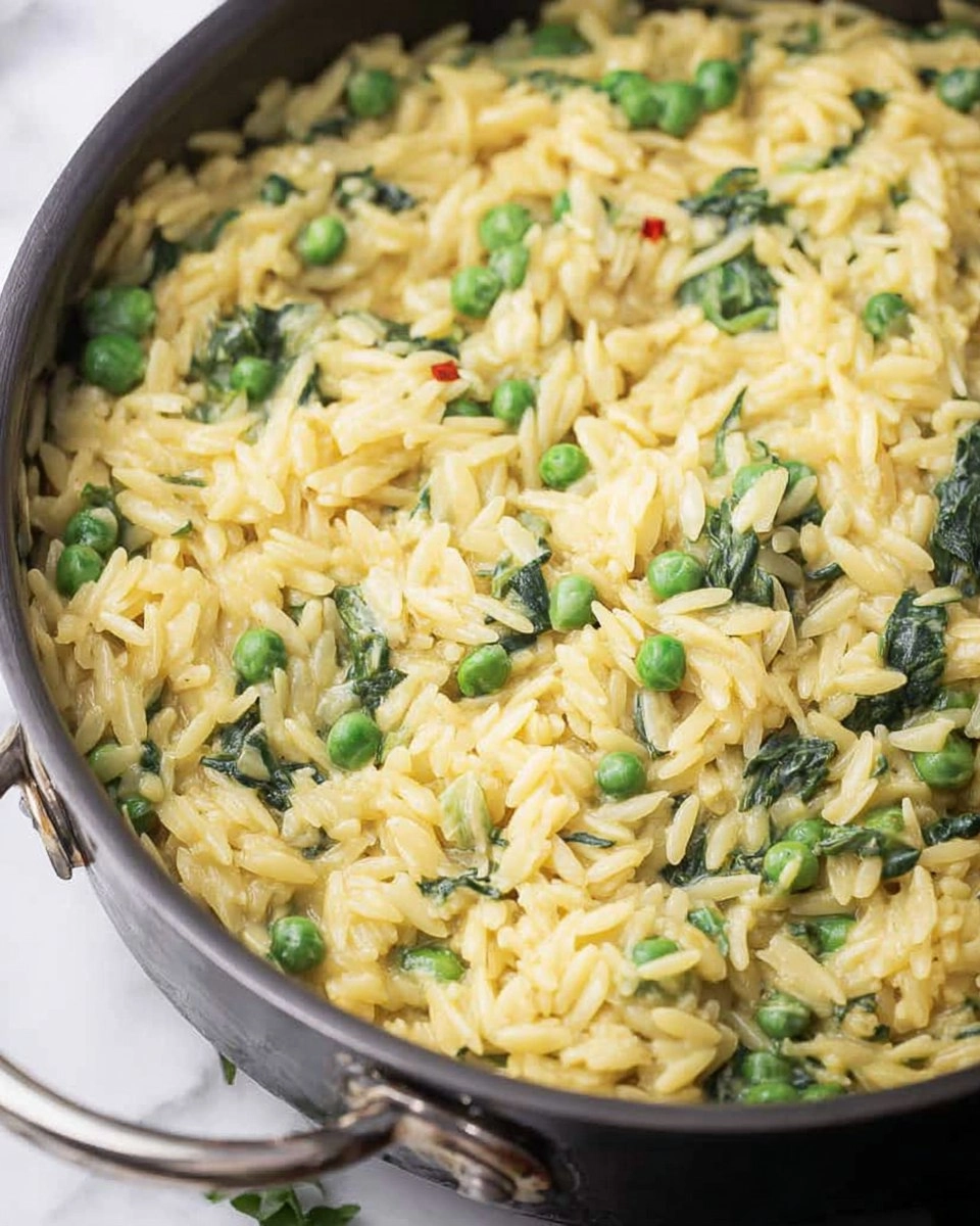 Lemon Orzo with Peas