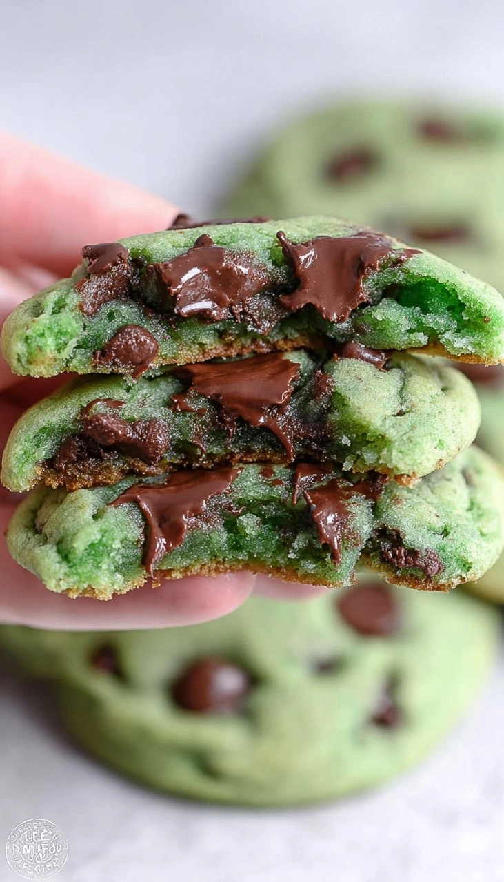 Mint Chocolate Chip Cookies