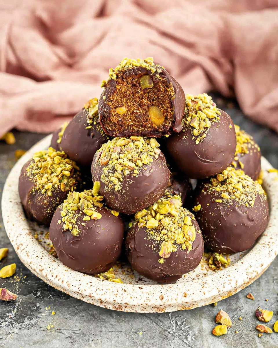 Pistachio Date Chocolate Balls