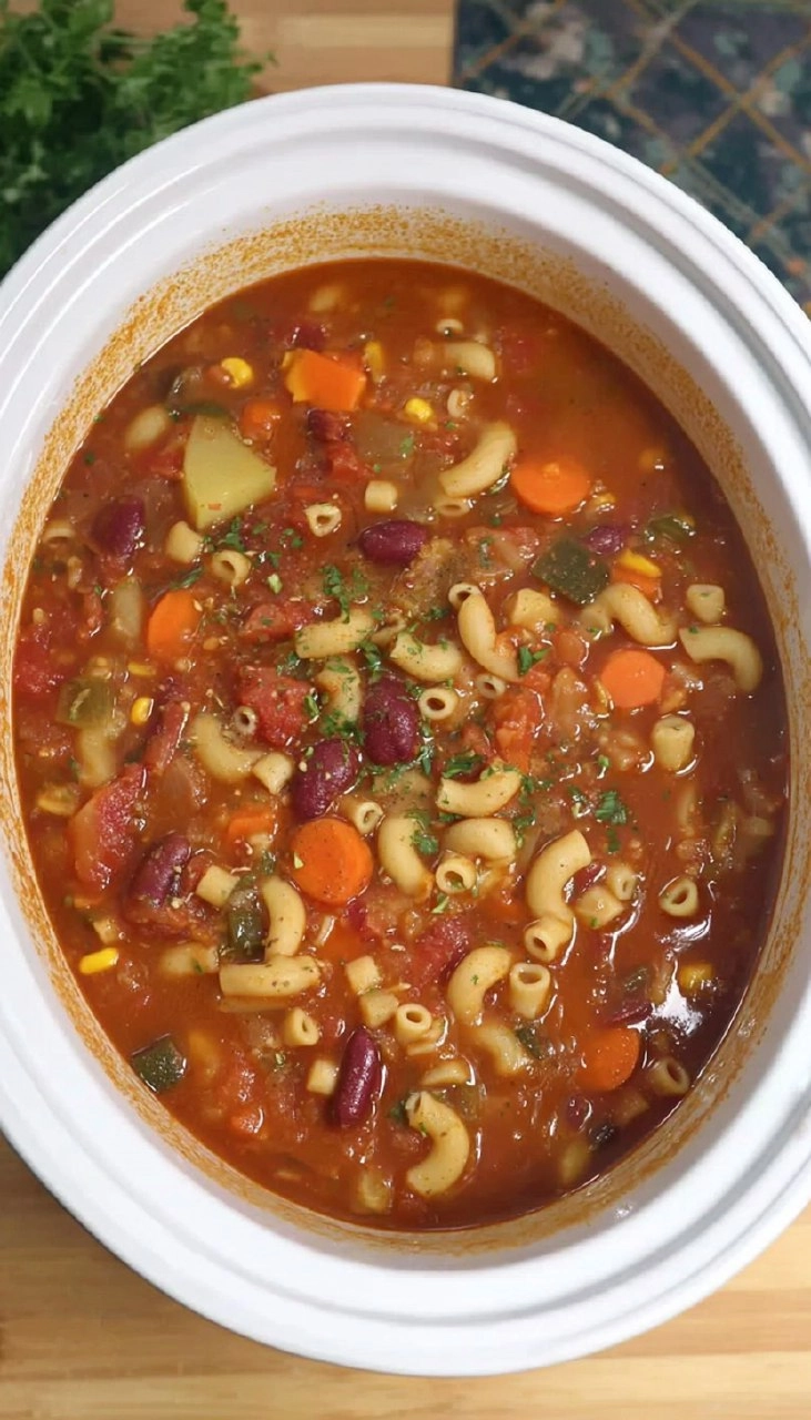 Slow Cooker Minestrone Soup