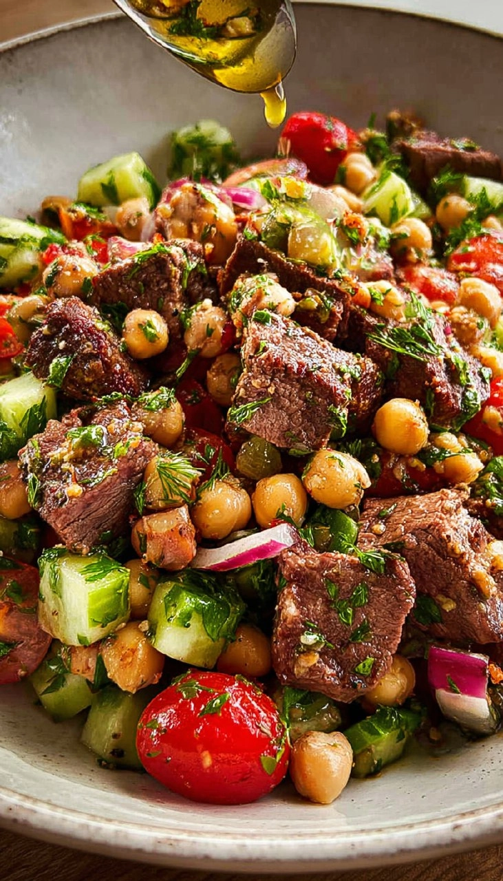 Steak and Chickpea Salad