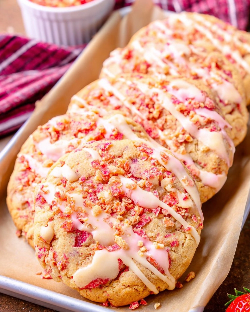 Strawberry Crunch Cookies