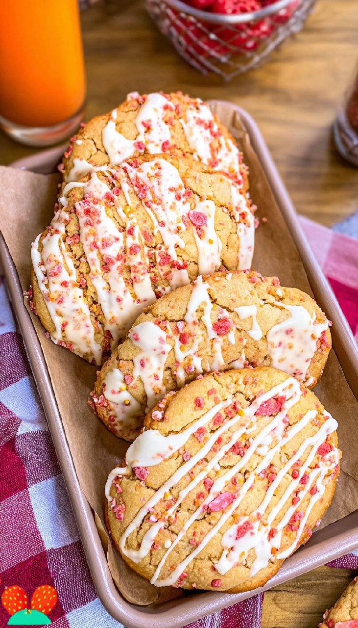 Strawberry Crunch Cookies