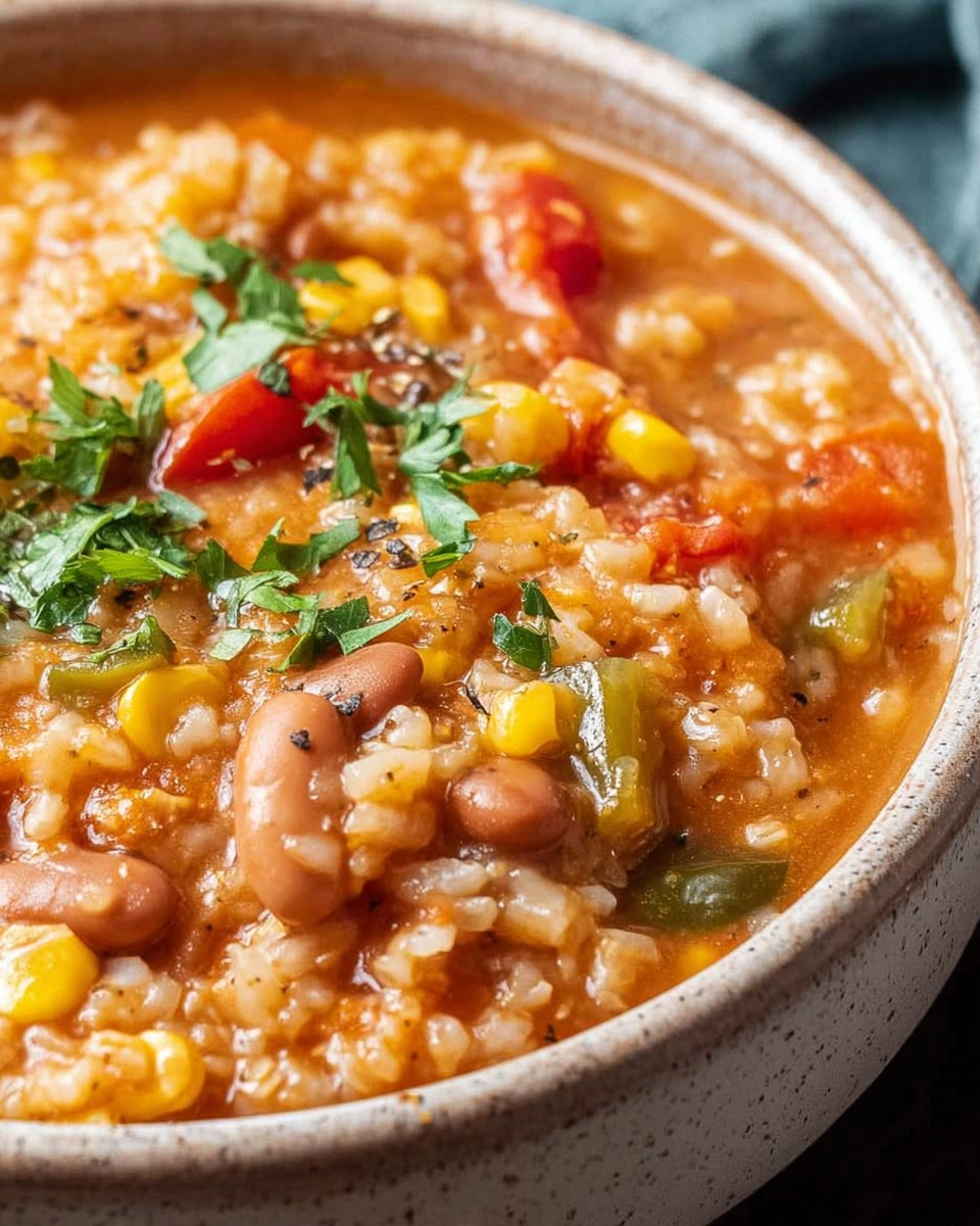 Vegan Charro Bean and Rice Soup