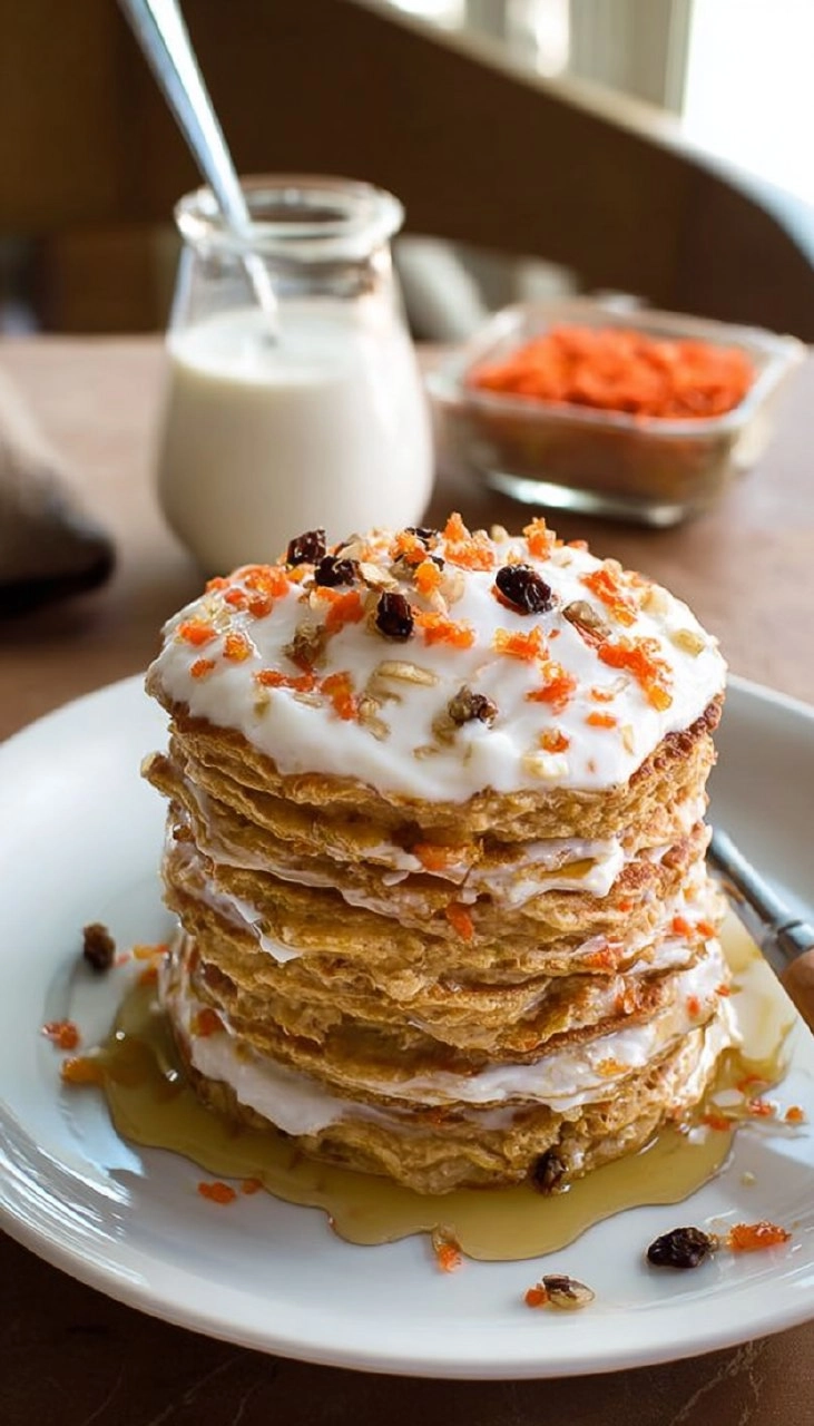 Carrot Cake Protein Pancakes