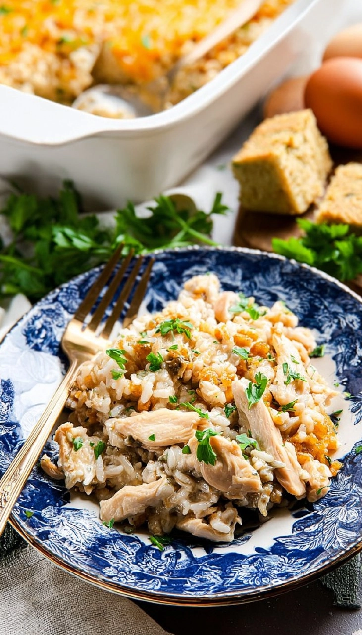 Chicken and Rice Casserole with Cream of Mushroom Soup