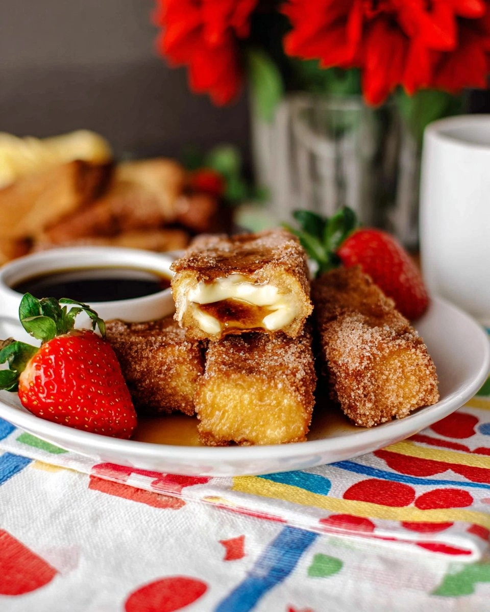 Cinnamony Stuffed French Toast Sticks