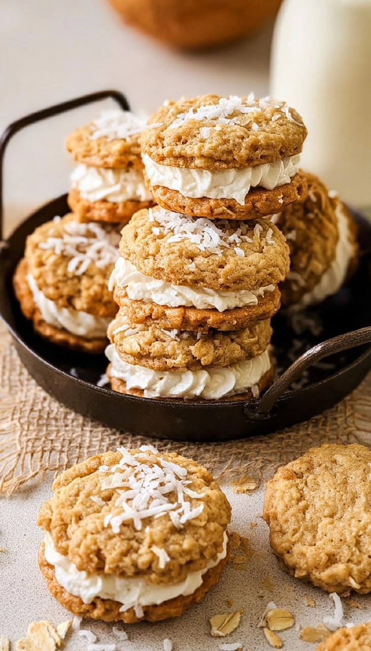 Coconut Oatmeal Cream Pies