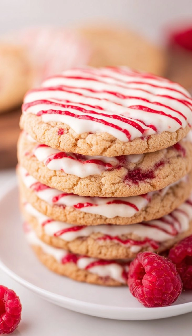 Copycat Crumbl Raspberry Cheesecake Cookies