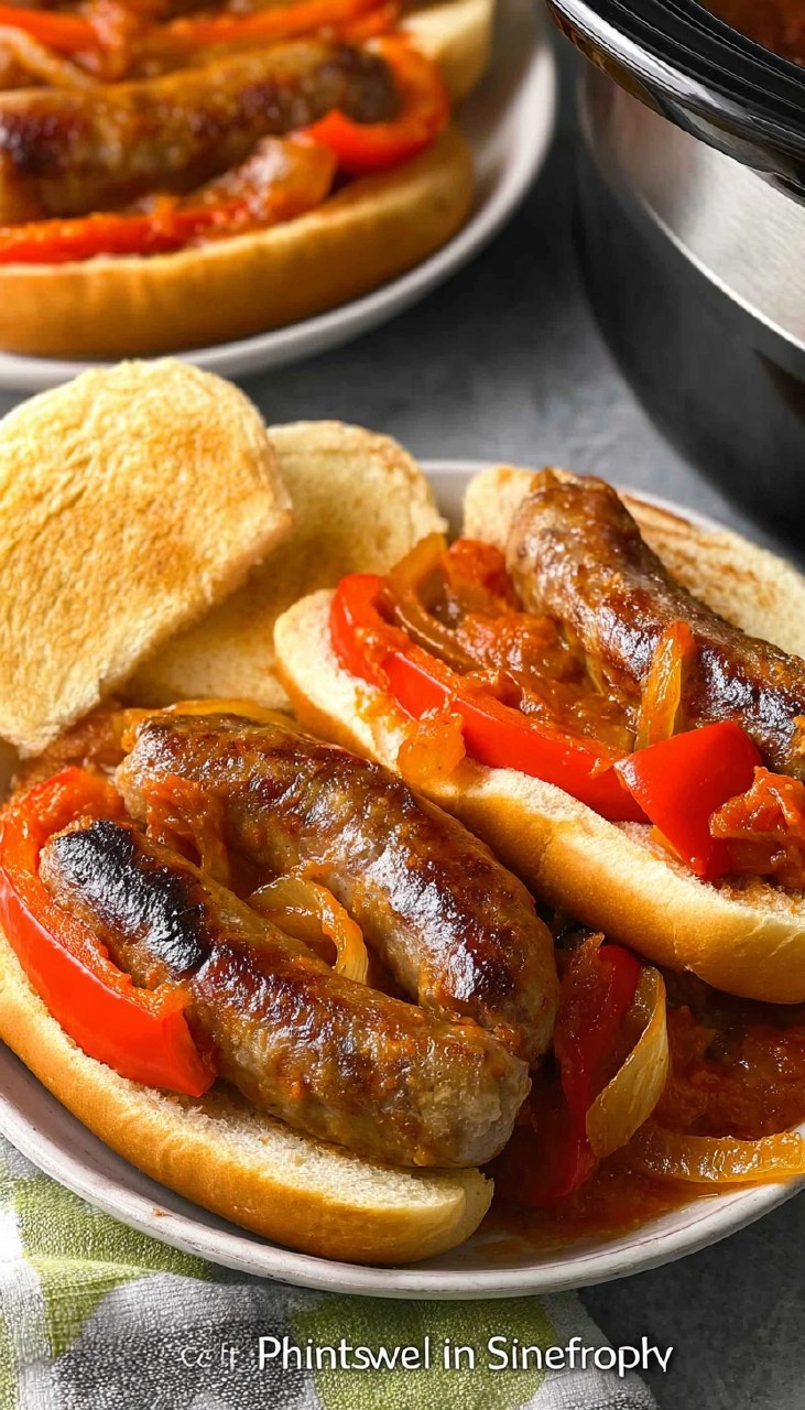 Crock Pot Sausage and Peppers