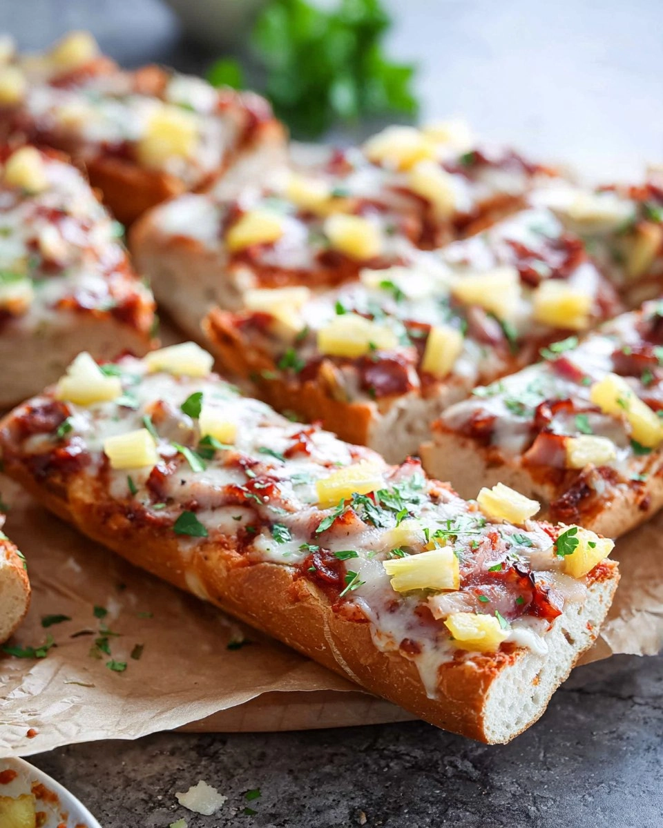 French Bread Hawaiian Pizza