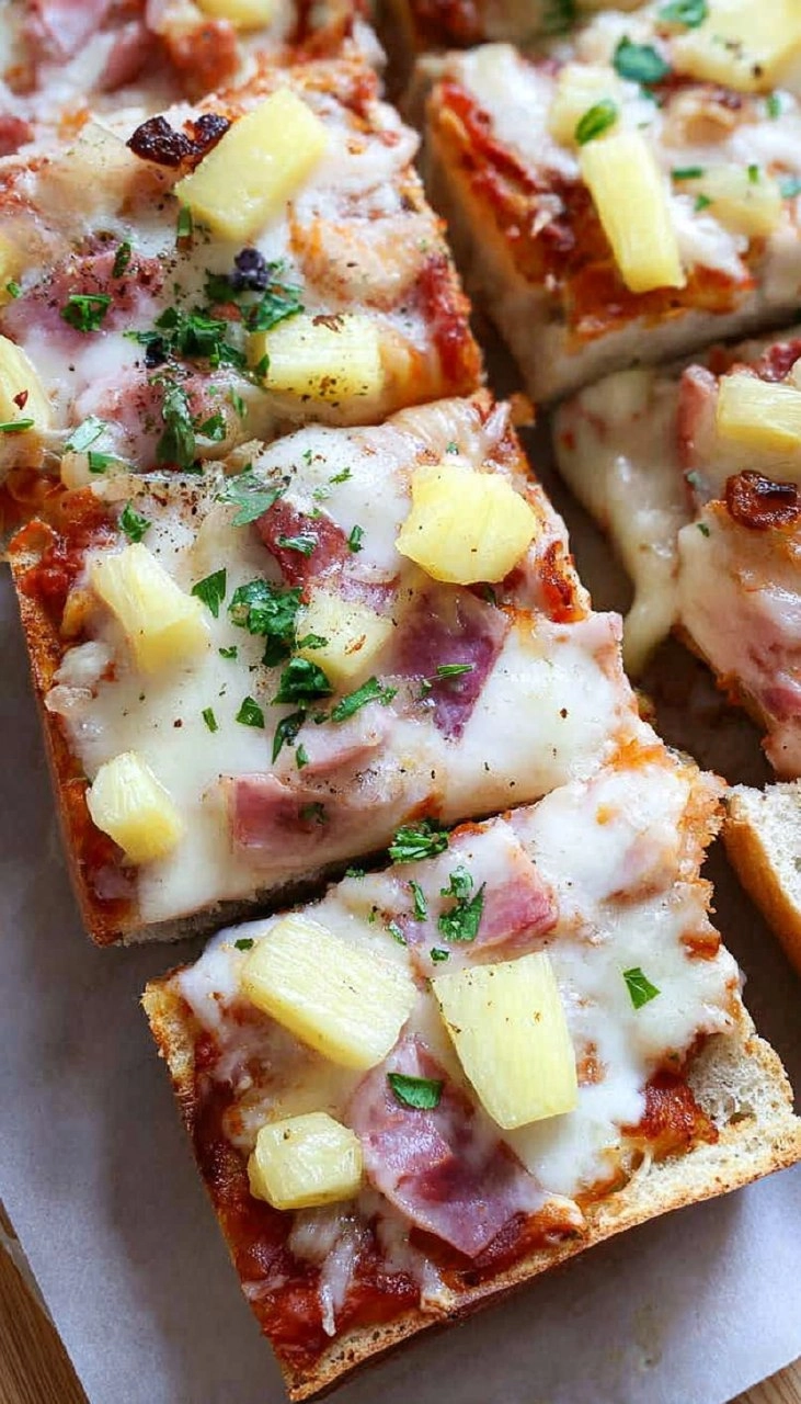 French Bread Hawaiian Pizza