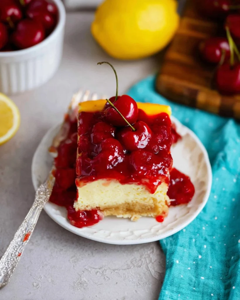 Lemon-Cherry-Cheesecake-With-Ricotta-Recipe