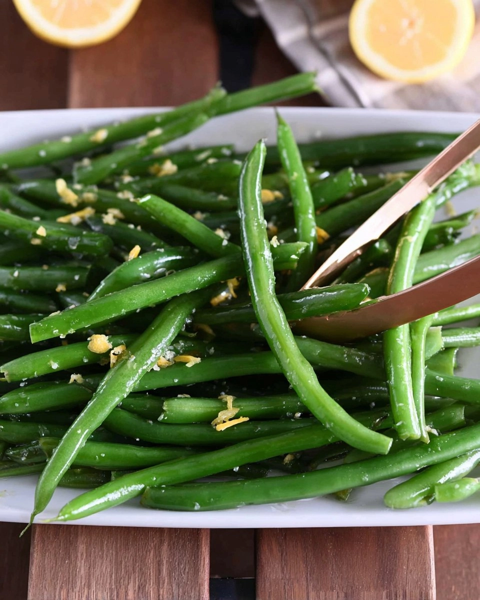 Lemon Garlic Skillet Green Beans