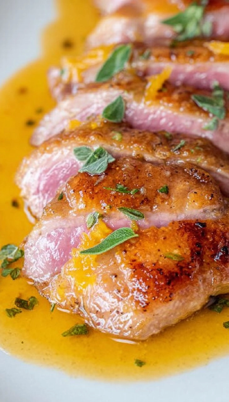 Seared Duck Breast and Orange Sauce