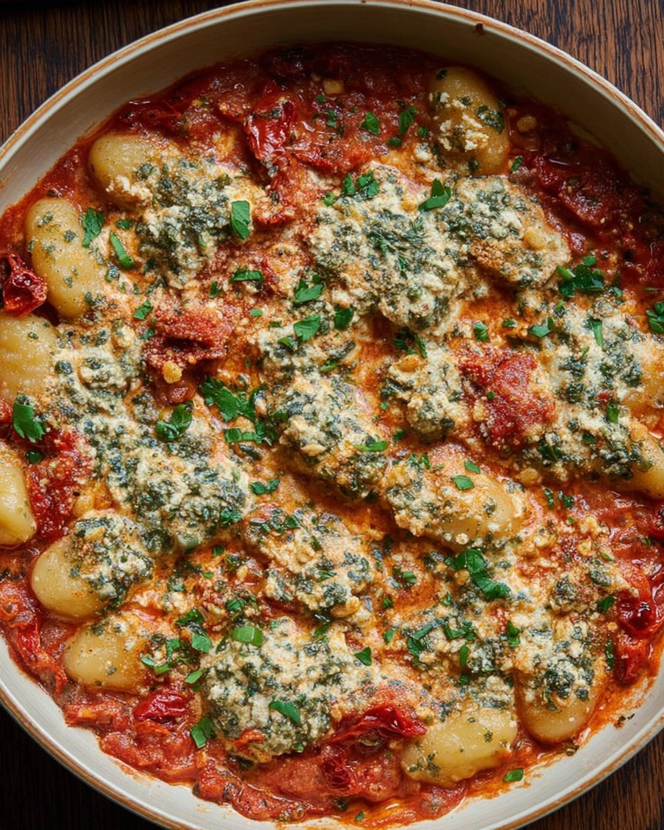 Skillet Gnocchi with Sun-Dried Tomato Garlic Ricotta
