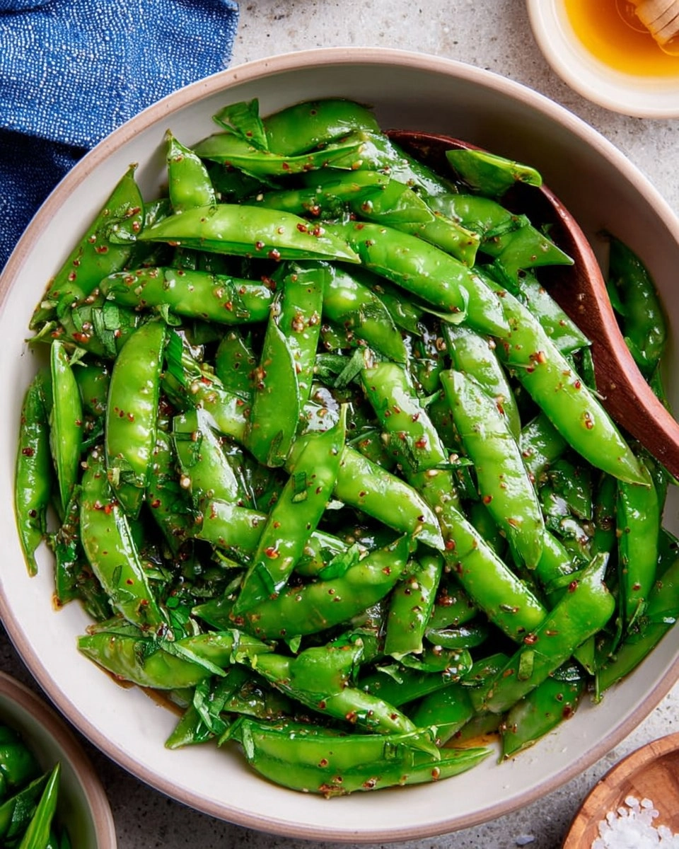 Sugar Snap Peas with Italian Dressing