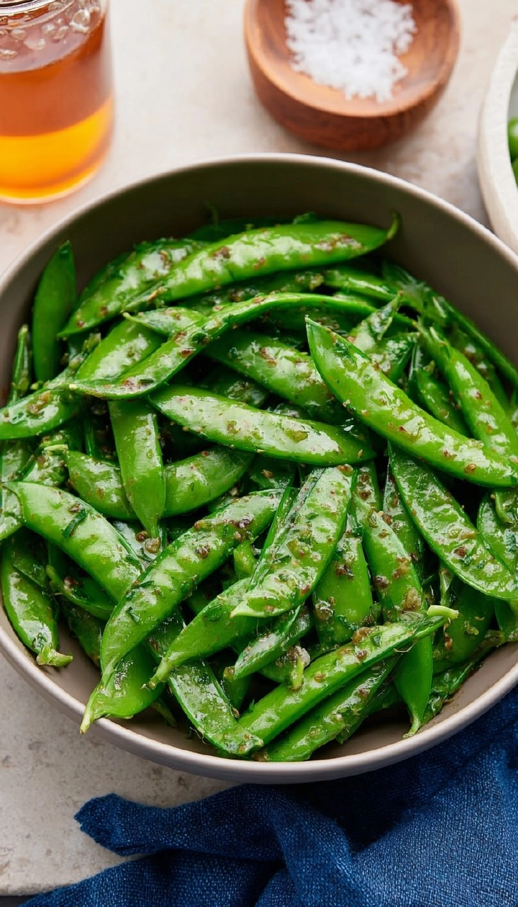 Sugar Snap Peas with Italian Dressing