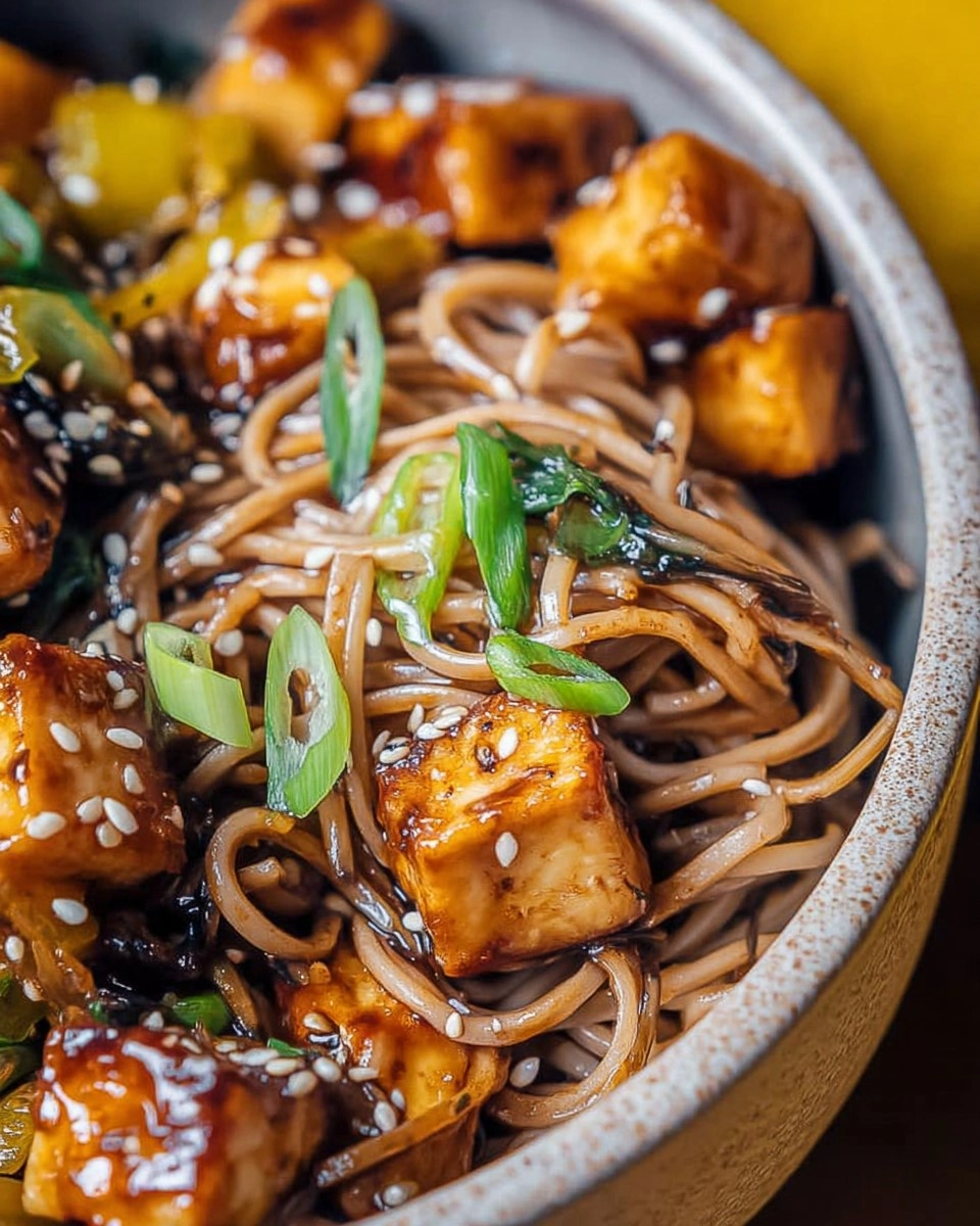 Tofu And Soba Noodles Stir Fry