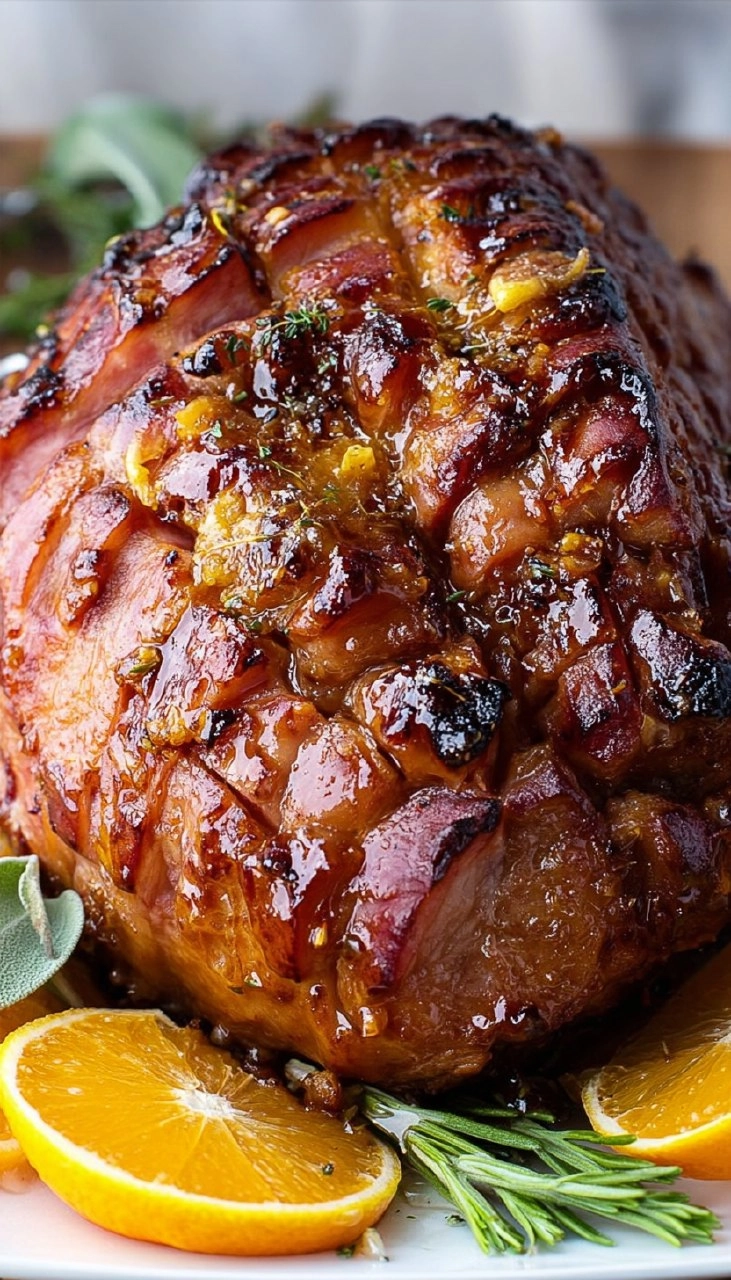 Bourbon Orange Glazed Ham