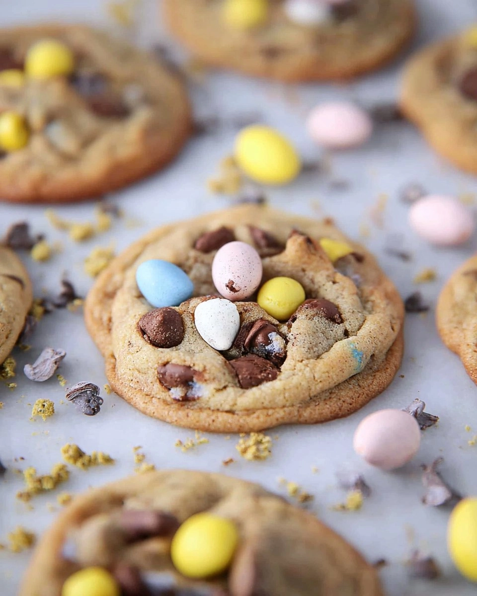 Cadbury Egg Chocolate Chip Cookies