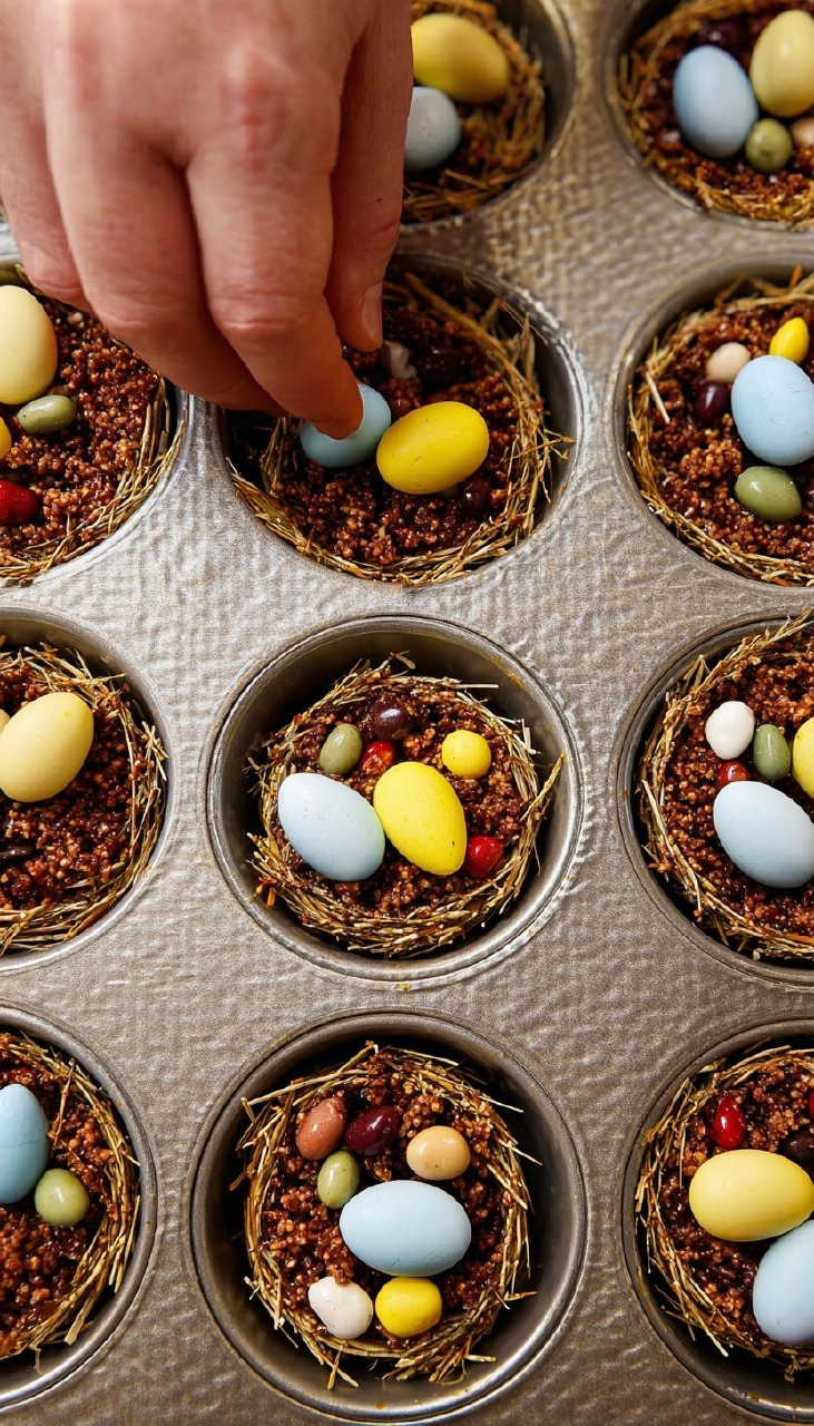 Chocolate Easter Egg Nests