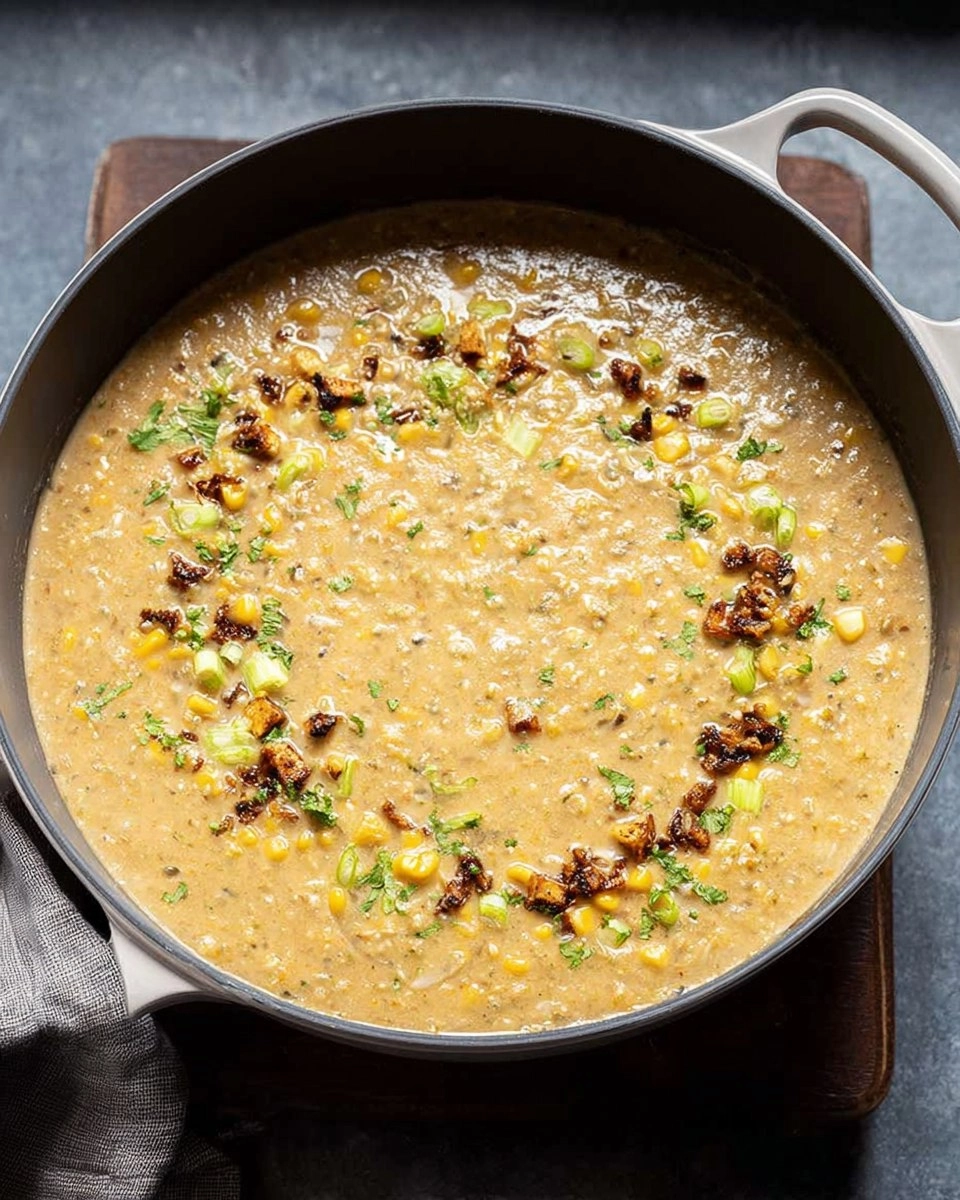 Corn Chowder with Smoky Tofu Bacony Bits