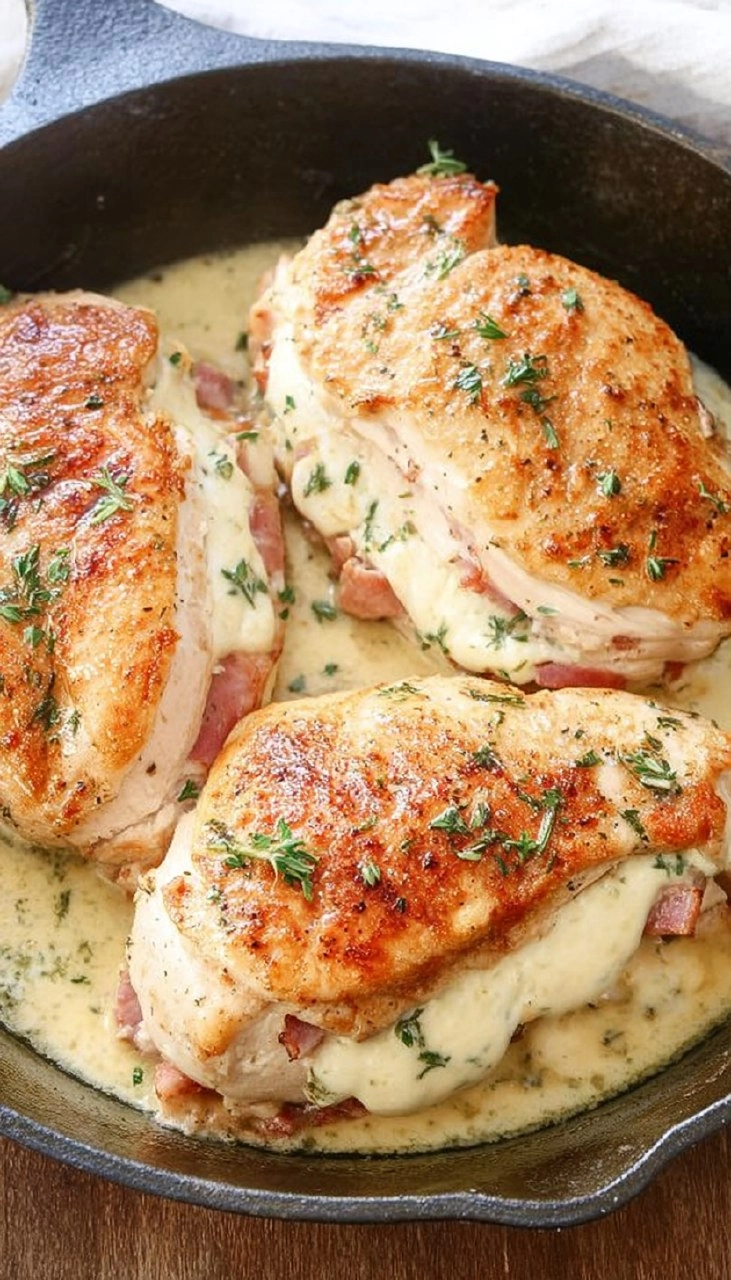 Ham and Cheese Stuffed Chicken Breast