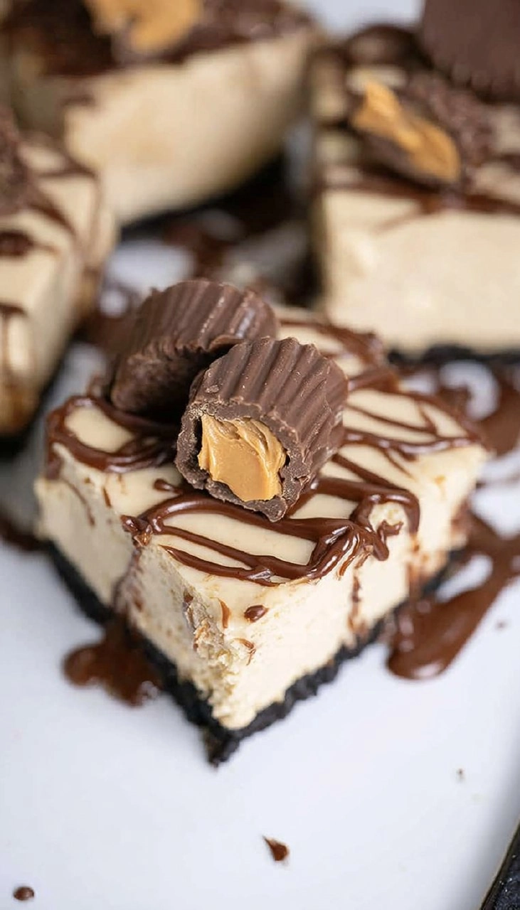 Peanut Butter Cup Protein Cheesecake