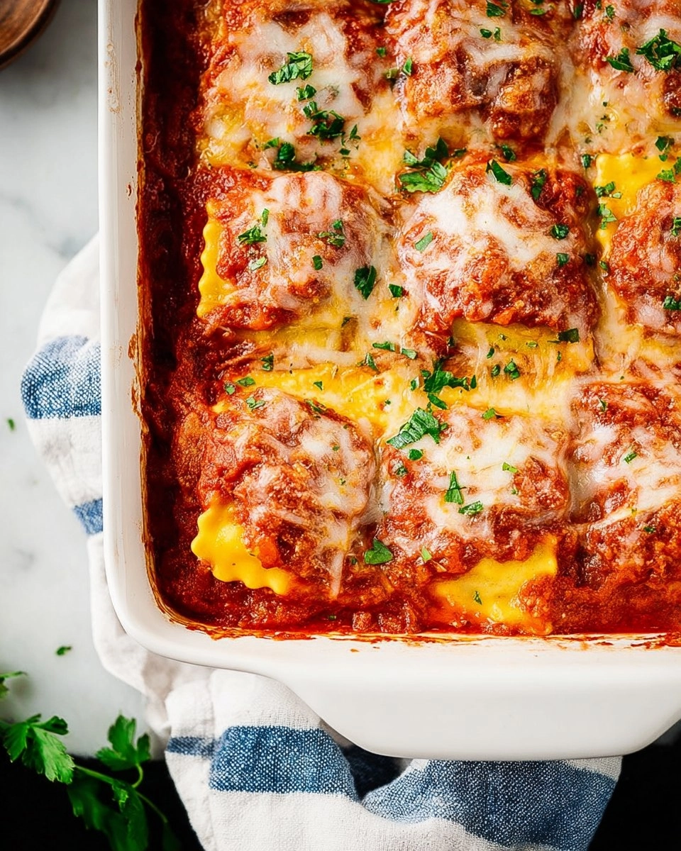 4-Ingredient Baked Ravioli Casserole
