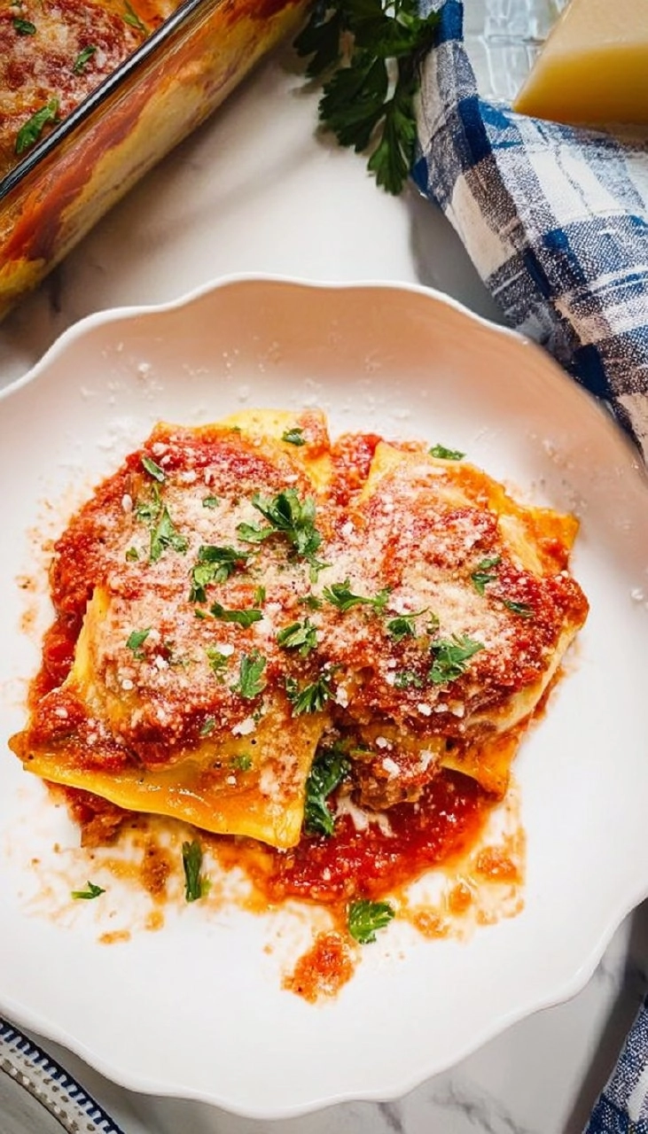 4-Ingredient Baked Ravioli Casserole