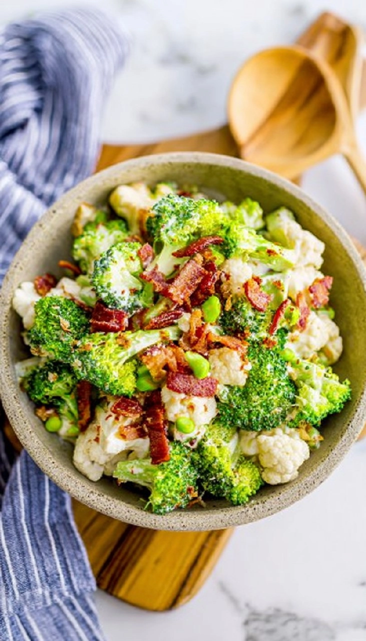 Broccoli Cauliflower Salad