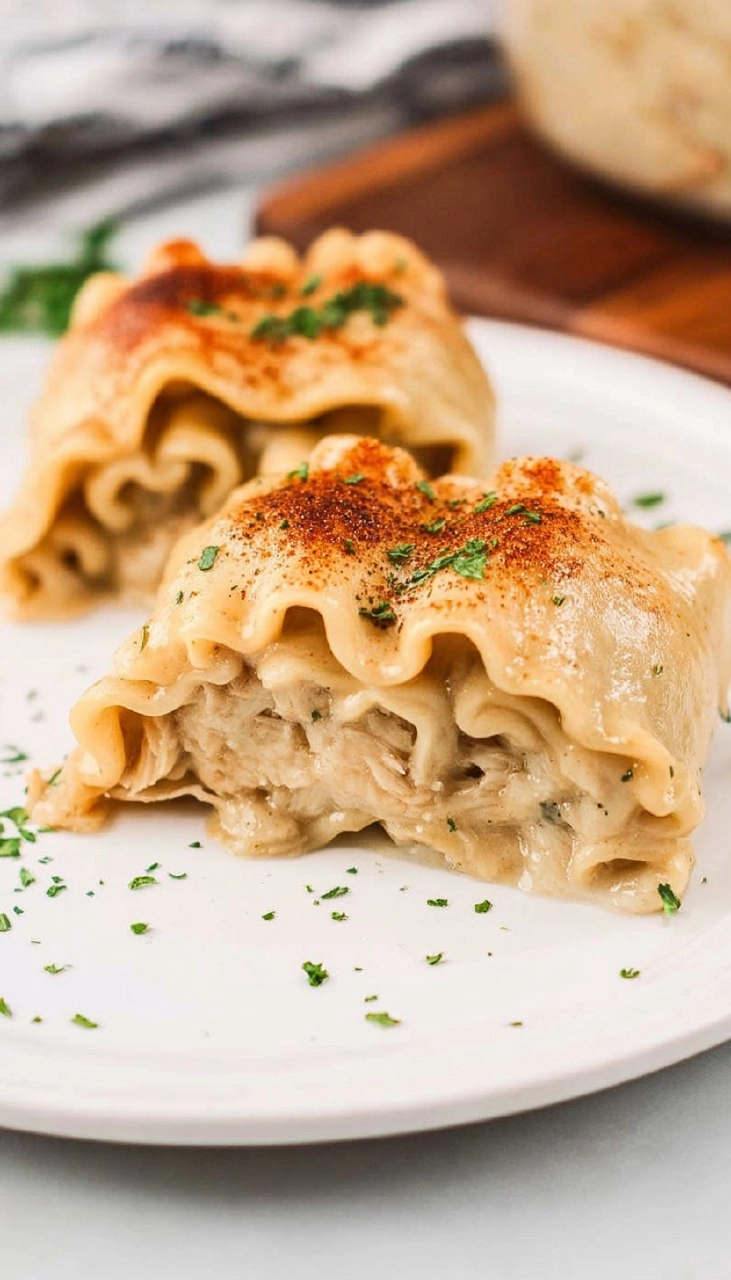 Chicken Alfredo Roll Ups