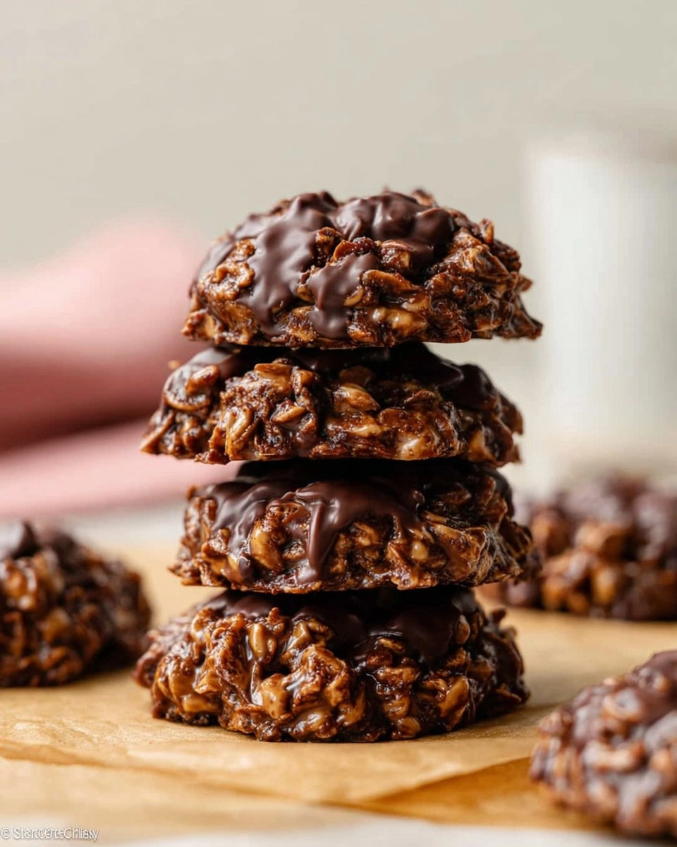 Chocolate Peanut Butter No-Bake Cookies