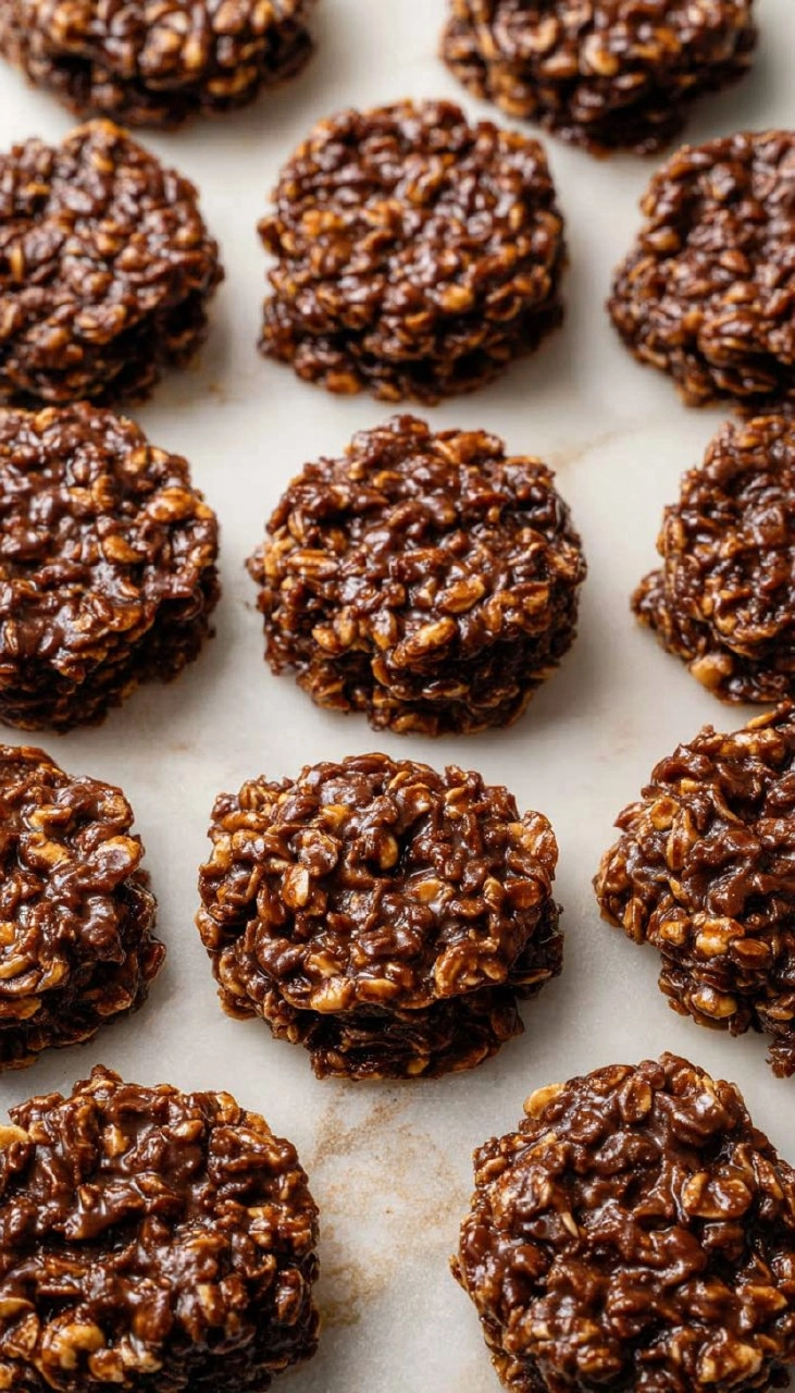 Chocolate Peanut Butter No-Bake Cookies