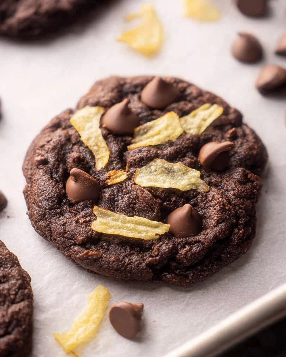 Double Chocolate Potato Chip Cookies