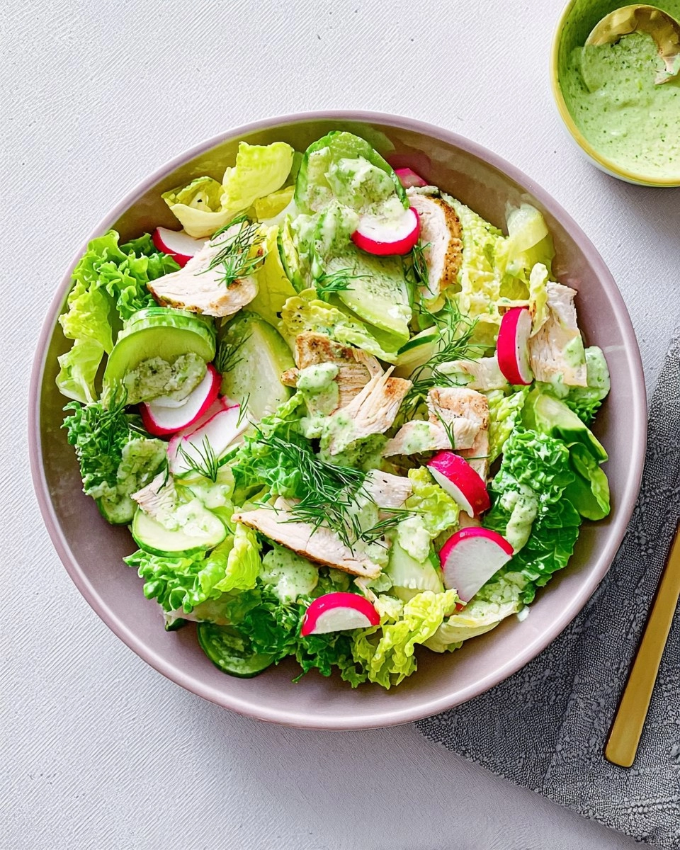 Green Goddess Caesar Salad with Chicken