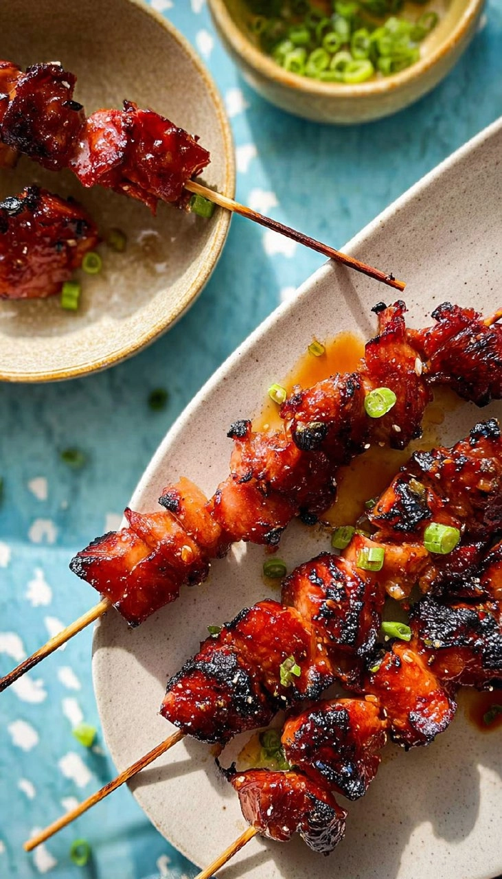 Honey Garlic Chicken Skewers