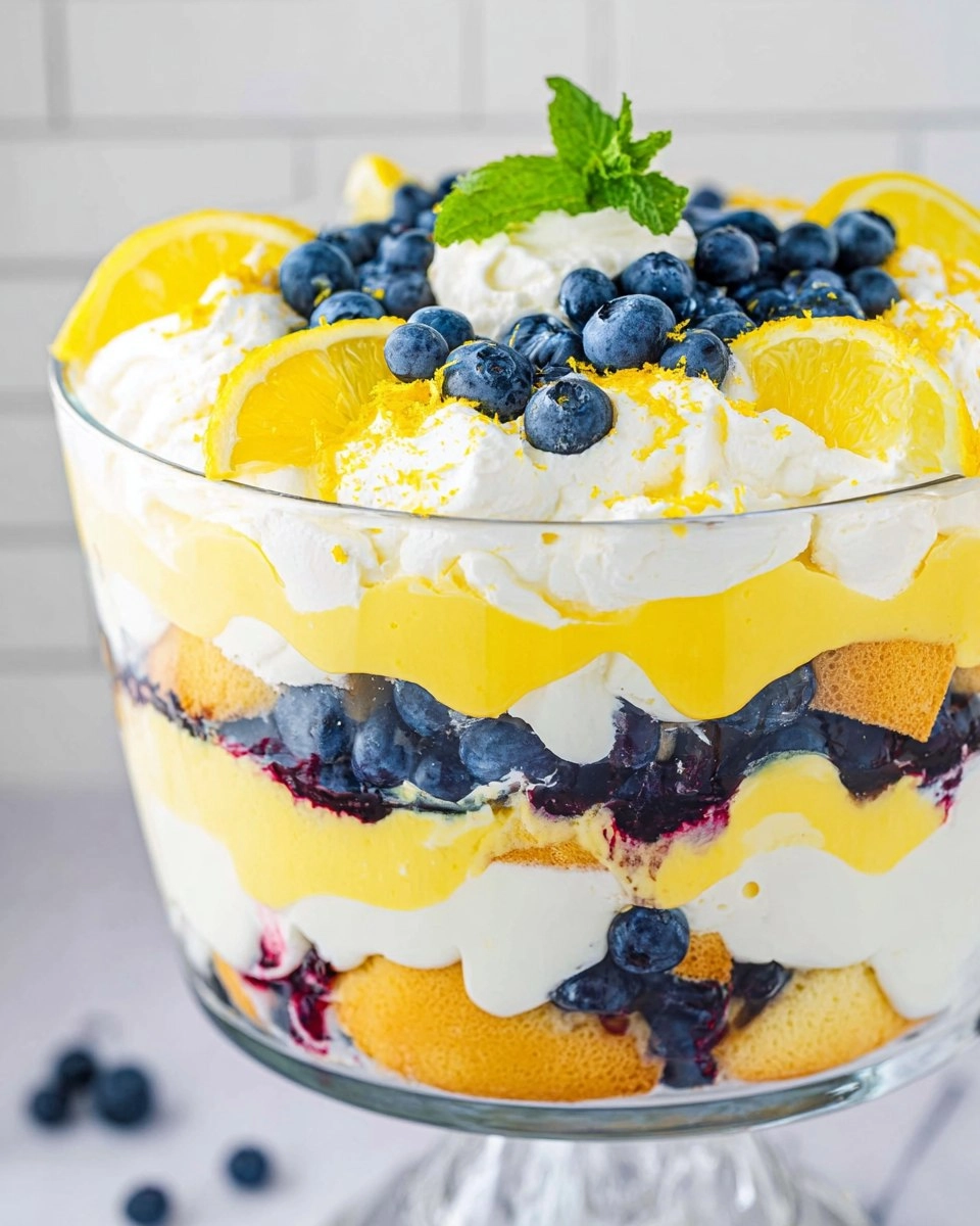 Layered Lemon Blueberry Trifle