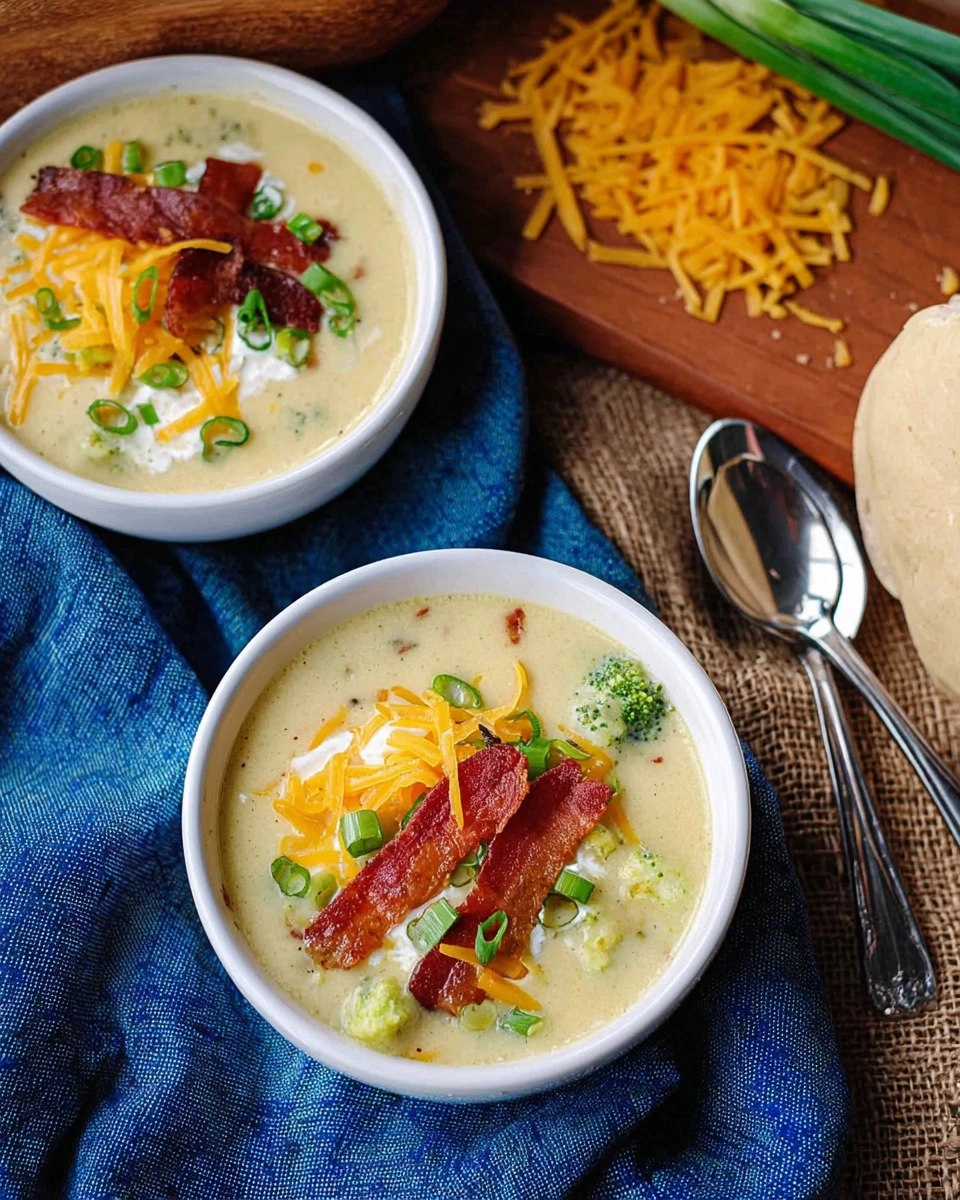 Loaded Broccoli Cheese and Bacon Soup
