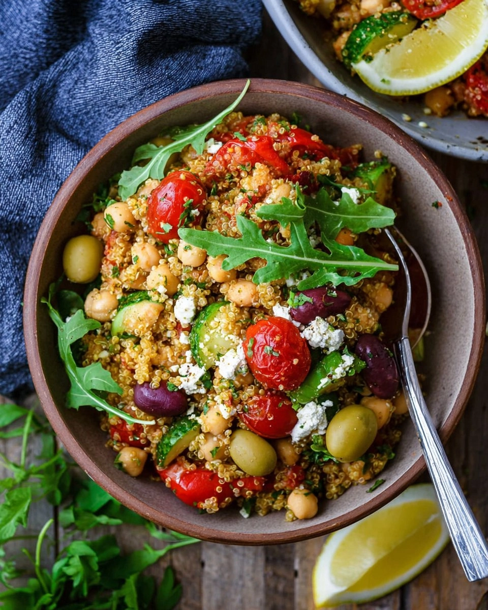 Mediterranean Quinoa Chickpea Skillet Dinner