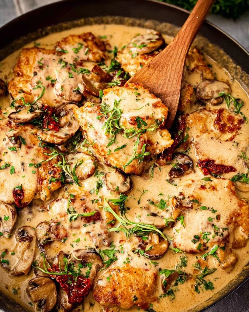 Mushroom-and-Sun-Dried-Tomato-Chicken-Recipe