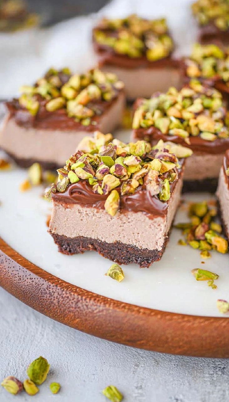 Nutella Chocolate Pistachio Protein Cheesecake