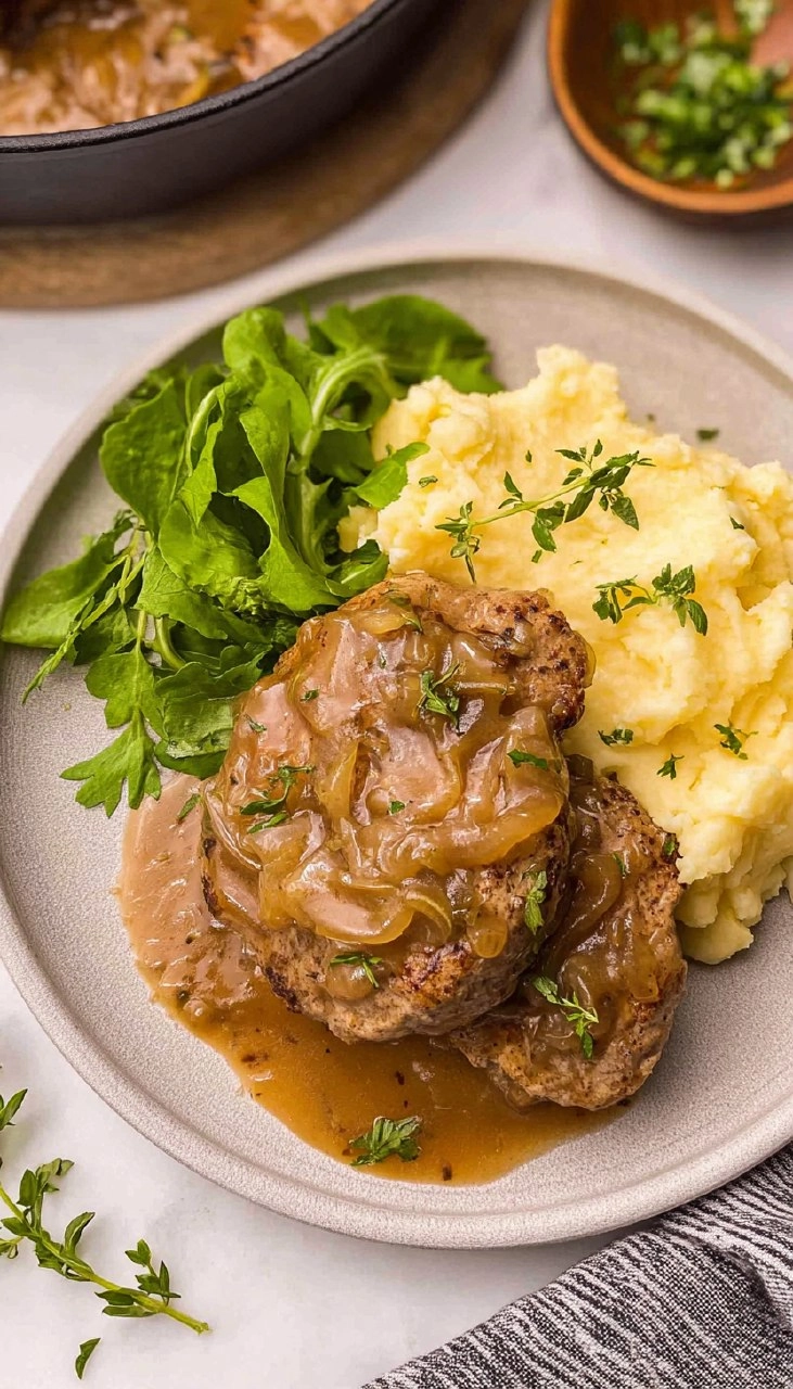 Pork Medallions with Balsamic Onion Gravy