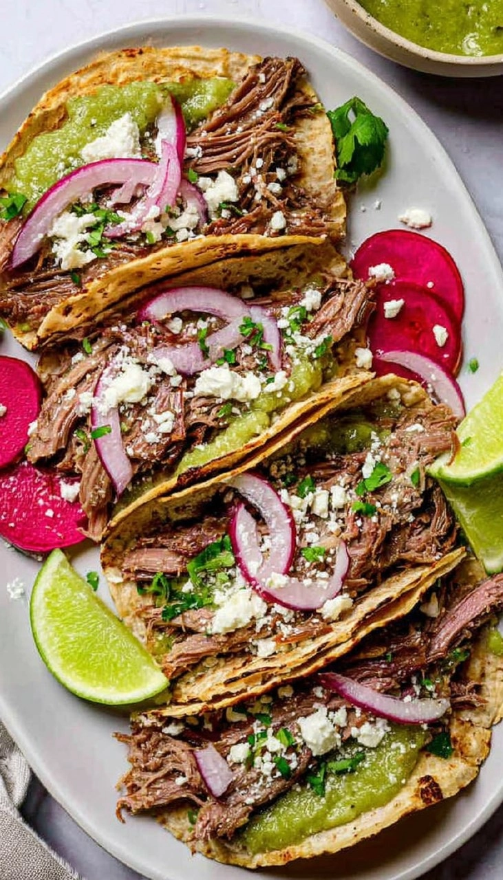 Salsa Verde Shredded Pork Tacos