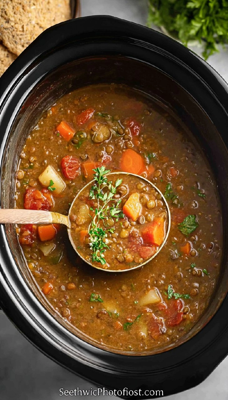 Slow Cooker Lentil Soup